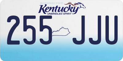 KY license plate 255JJU