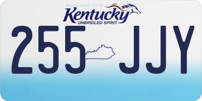 KY license plate 255JJY