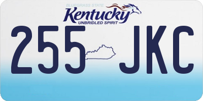 KY license plate 255JKC
