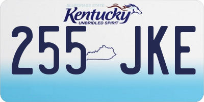 KY license plate 255JKE