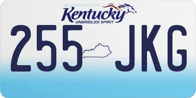 KY license plate 255JKG
