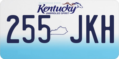 KY license plate 255JKH