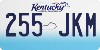 KY license plate 255JKM