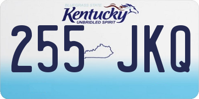 KY license plate 255JKQ