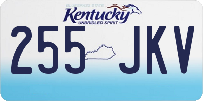 KY license plate 255JKV