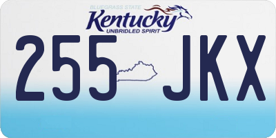 KY license plate 255JKX