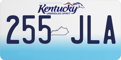 KY license plate 255JLA