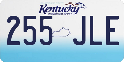 KY license plate 255JLE