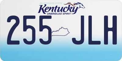 KY license plate 255JLH
