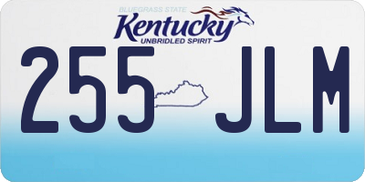 KY license plate 255JLM