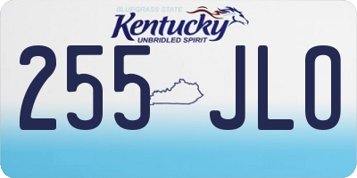 KY license plate 255JLO