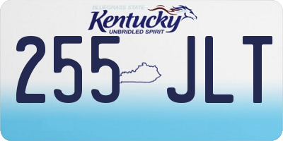 KY license plate 255JLT
