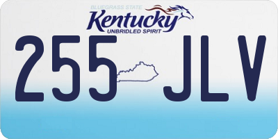 KY license plate 255JLV