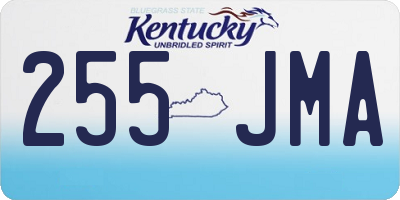 KY license plate 255JMA