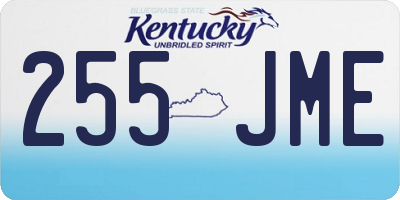KY license plate 255JME