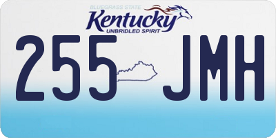 KY license plate 255JMH