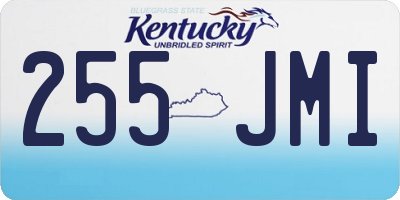 KY license plate 255JMI