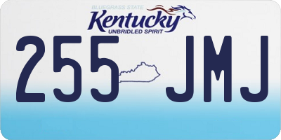 KY license plate 255JMJ