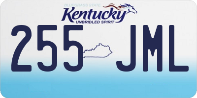 KY license plate 255JML