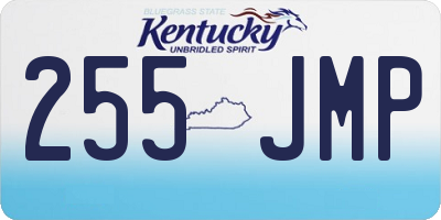 KY license plate 255JMP