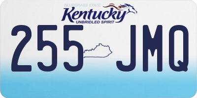 KY license plate 255JMQ
