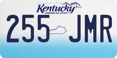 KY license plate 255JMR