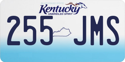 KY license plate 255JMS