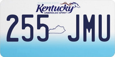 KY license plate 255JMU