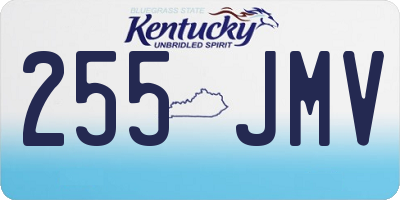 KY license plate 255JMV