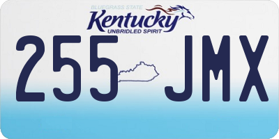 KY license plate 255JMX