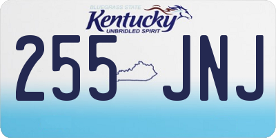 KY license plate 255JNJ