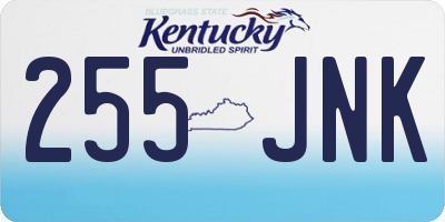 KY license plate 255JNK