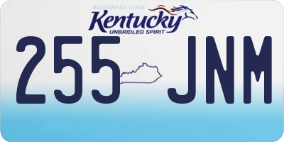 KY license plate 255JNM