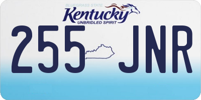 KY license plate 255JNR