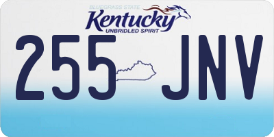 KY license plate 255JNV