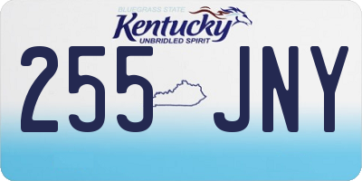 KY license plate 255JNY