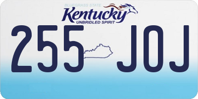 KY license plate 255JOJ