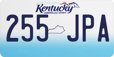 KY license plate 255JPA