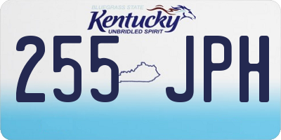 KY license plate 255JPH