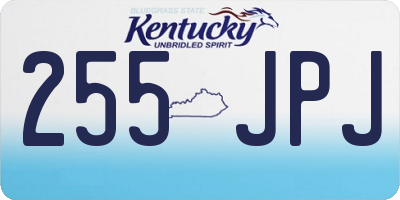 KY license plate 255JPJ
