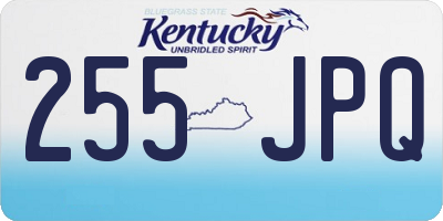 KY license plate 255JPQ