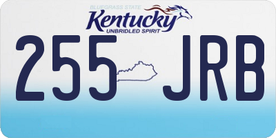 KY license plate 255JRB