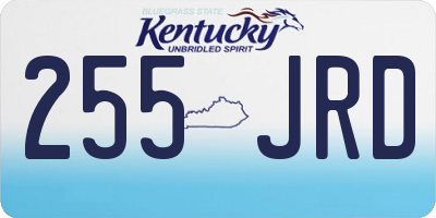 KY license plate 255JRD