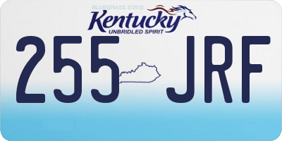 KY license plate 255JRF