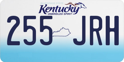 KY license plate 255JRH