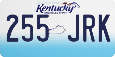 KY license plate 255JRK