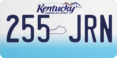 KY license plate 255JRN