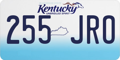 KY license plate 255JRO