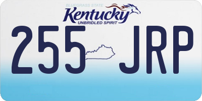 KY license plate 255JRP