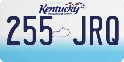 KY license plate 255JRQ